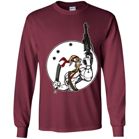 T-Shirts Maroon / YS Battle Worm Youth Long Sleeve T-Shirt