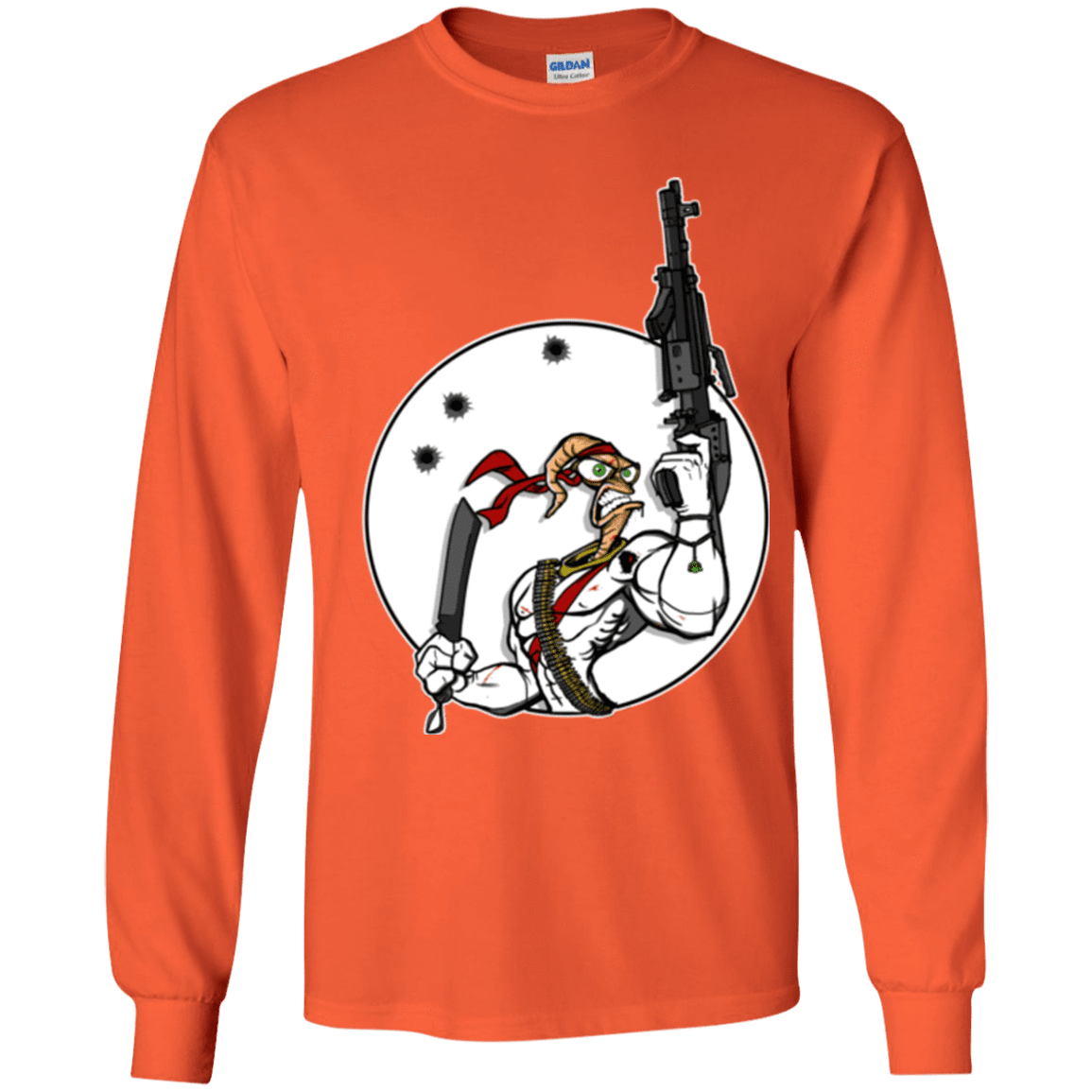 T-Shirts Orange / YS Battle Worm Youth Long Sleeve T-Shirt
