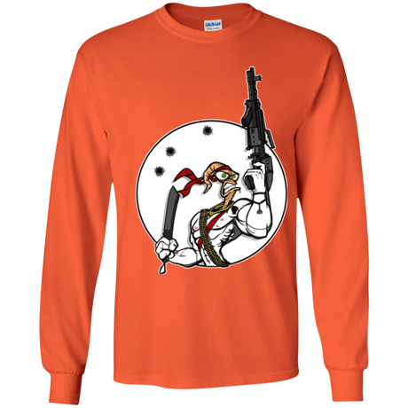 T-Shirts Orange / YS Battle Worm Youth Long Sleeve T-Shirt