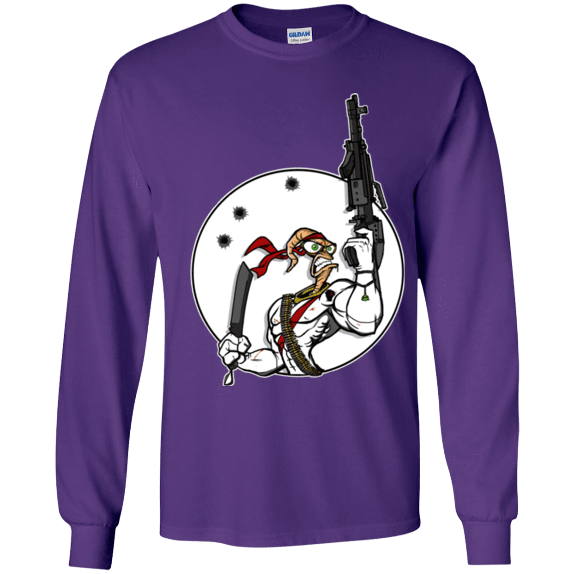 T-Shirts Purple / YS Battle Worm Youth Long Sleeve T-Shirt