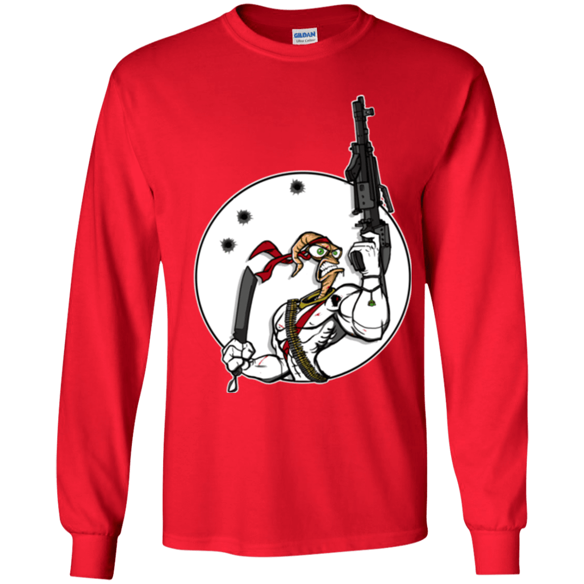 T-Shirts Red / YS Battle Worm Youth Long Sleeve T-Shirt