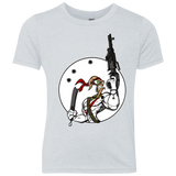 T-Shirts Heather White / YXS Battle Worm Youth Triblend T-Shirt