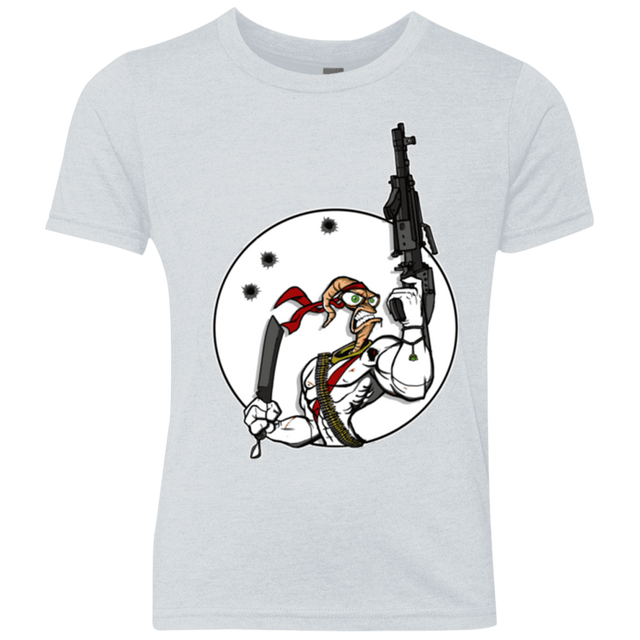 T-Shirts Heather White / YXS Battle Worm Youth Triblend T-Shirt