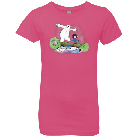 T-Shirts Hot Pink / YXS Baymax And Hiro Girls Premium T-Shirt