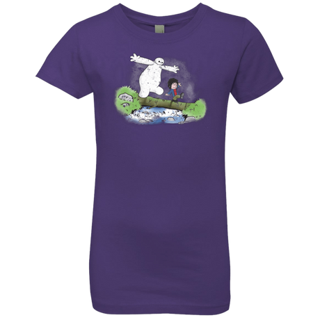 T-Shirts Purple Rush / YXS Baymax And Hiro Girls Premium T-Shirt