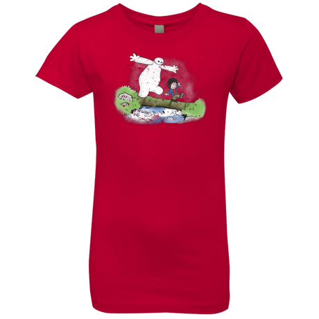 T-Shirts Red / YXS Baymax And Hiro Girls Premium T-Shirt