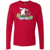T-Shirts Red / Small Baymax And Hiro Men's Premium Long Sleeve