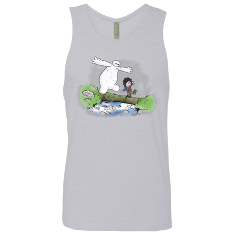 T-Shirts Heather Grey / Small Baymax And Hiro Men's Premium Tank Top