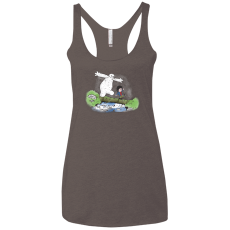 T-Shirts Macchiato / X-Small Baymax And Hiro Women's Triblend Racerback Tank