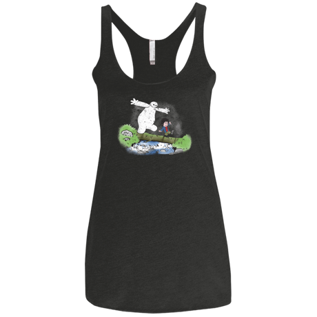 T-Shirts Vintage Black / X-Small Baymax And Hiro Women's Triblend Racerback Tank