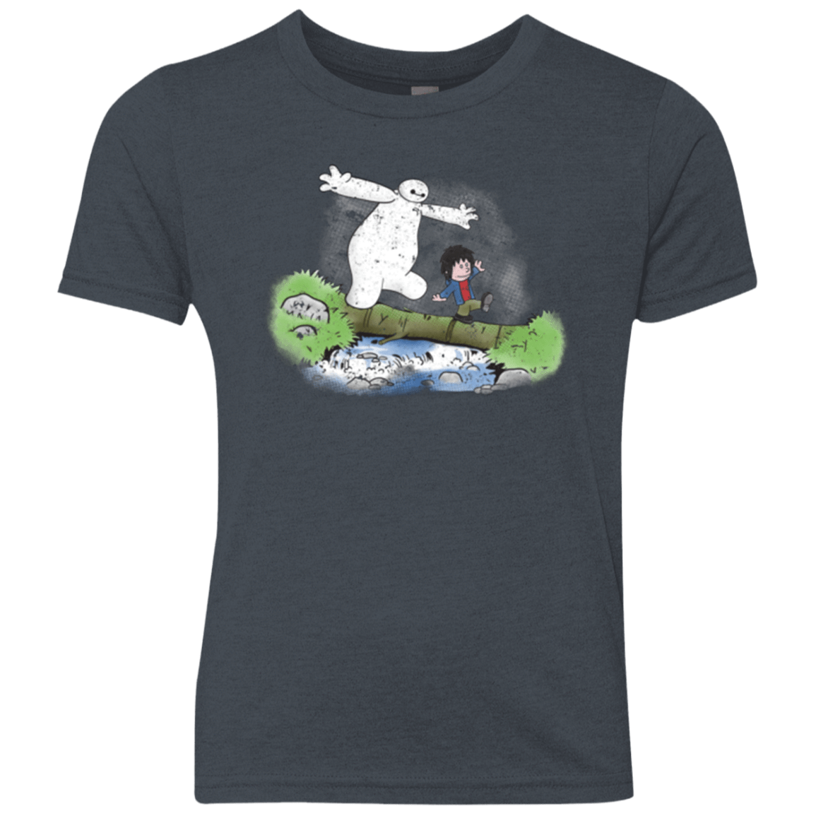 T-Shirts Vintage Navy / YXS Baymax And Hiro Youth Triblend T-Shirt