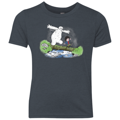 T-Shirts Vintage Navy / YXS Baymax And Hiro Youth Triblend T-Shirt