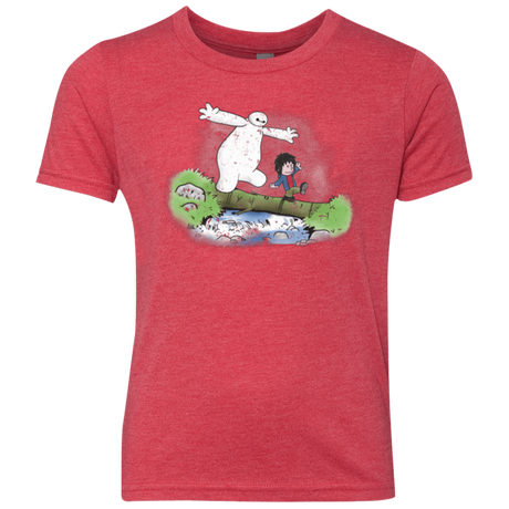 T-Shirts Vintage Red / YXS Baymax And Hiro Youth Triblend T-Shirt