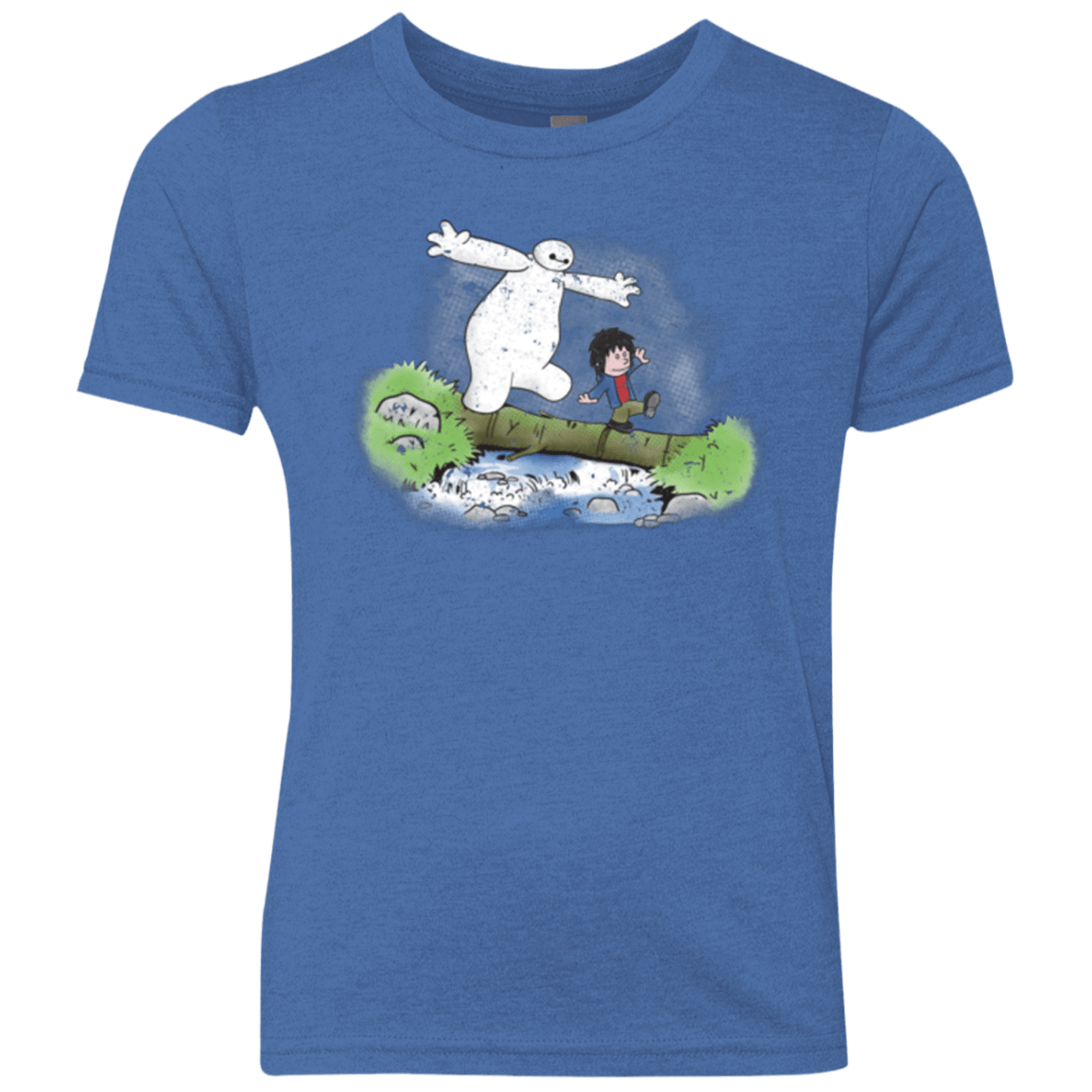 T-Shirts Vintage Royal / YXS Baymax And Hiro Youth Triblend T-Shirt