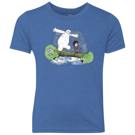 T-Shirts Vintage Royal / YXS Baymax And Hiro Youth Triblend T-Shirt