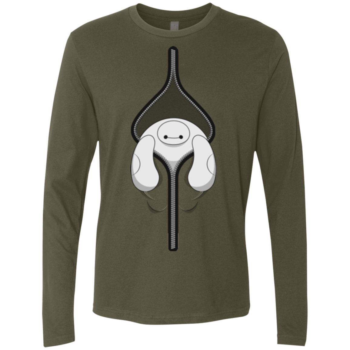 T-Shirts Military Green / Small Baymax Men's Premium Long Sleeve
