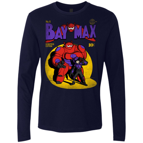 T-Shirts Midnight Navy / Small Baymax Number 9 Men's Premium Long Sleeve