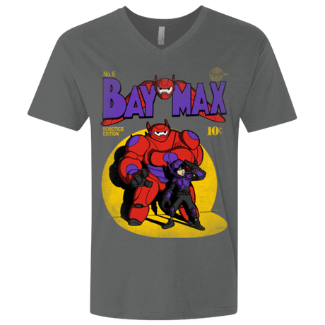 T-Shirts Heavy Metal / X-Small Baymax Number 9 Men's Premium V-Neck