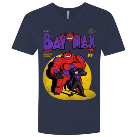 T-Shirts Midnight Navy / X-Small Baymax Number 9 Men's Premium V-Neck