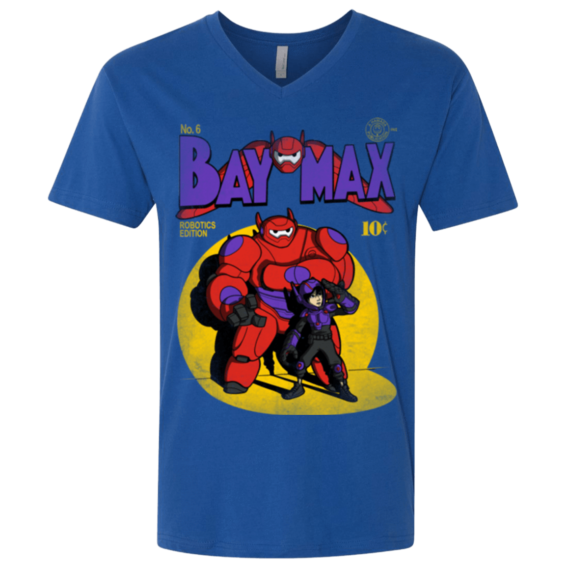 T-Shirts Royal / X-Small Baymax Number 9 Men's Premium V-Neck
