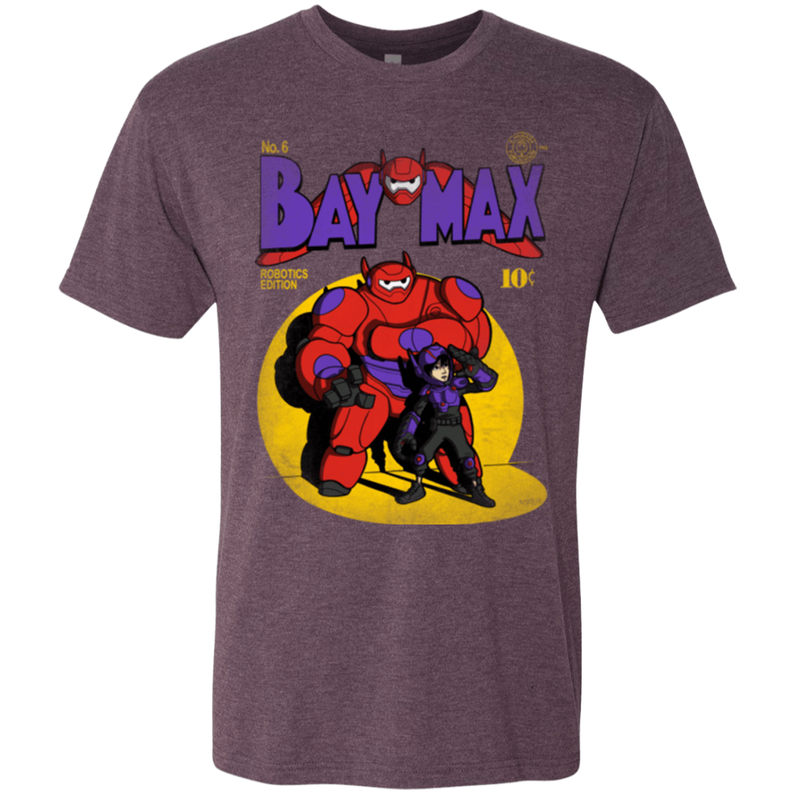 T-Shirts Vintage Purple / Small Baymax Number 9 Men's Triblend T-Shirt