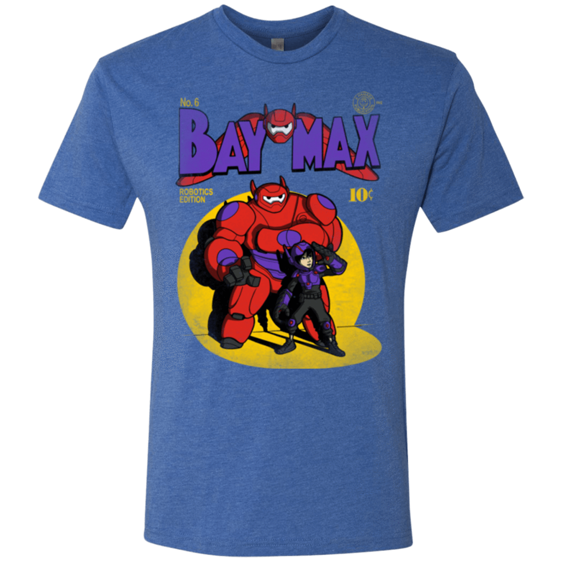 T-Shirts Vintage Royal / Small Baymax Number 9 Men's Triblend T-Shirt
