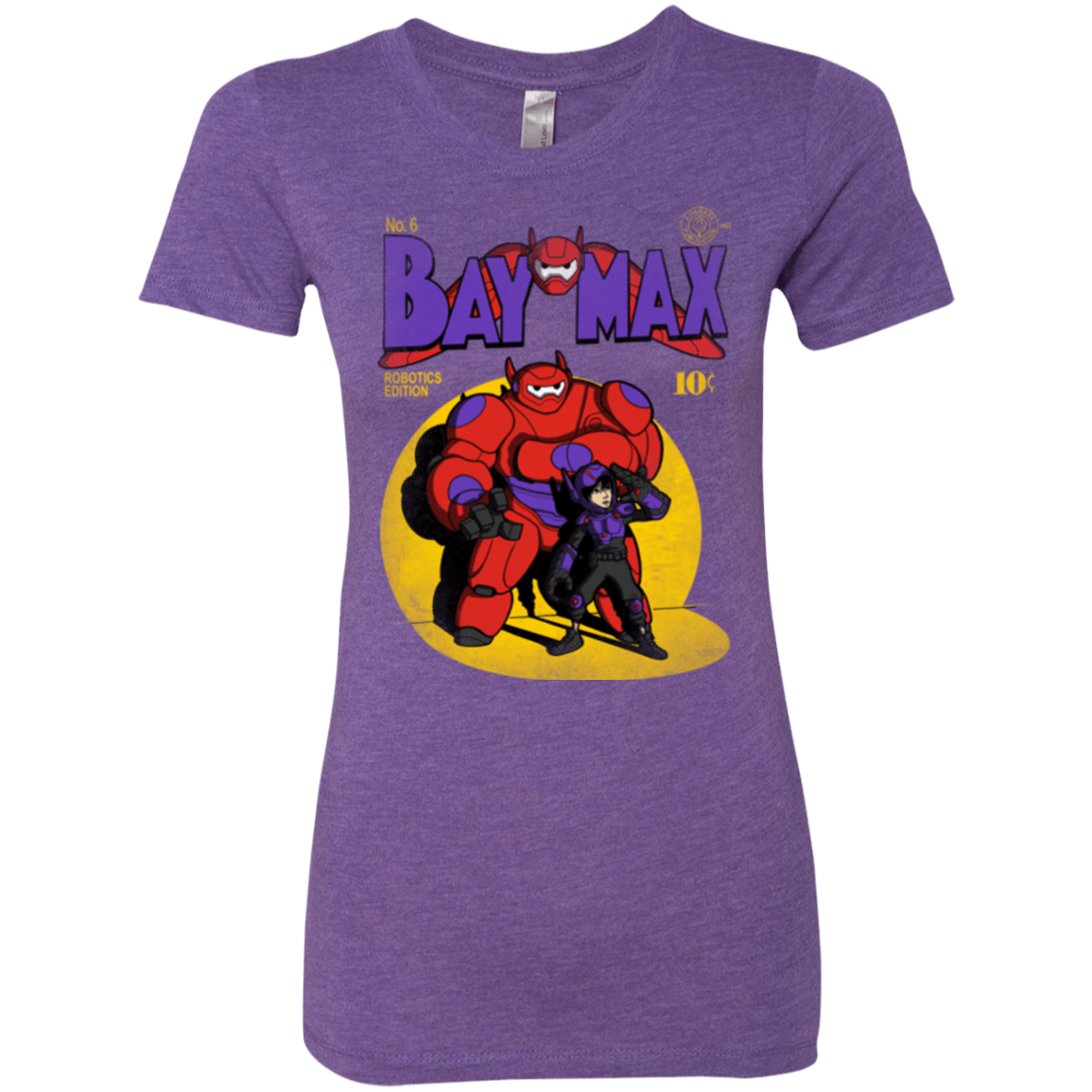 T-Shirts Purple Rush / Small Baymax Number 9 Women's Triblend T-Shirt
