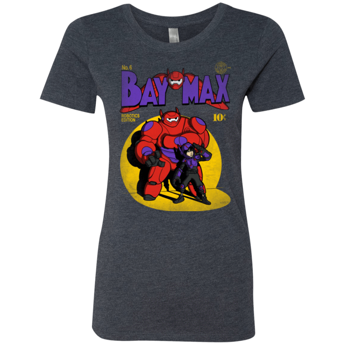 T-Shirts Vintage Navy / Small Baymax Number 9 Women's Triblend T-Shirt
