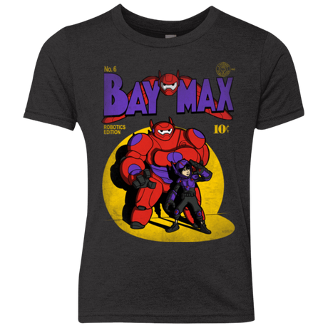 T-Shirts Vintage Black / YXS Baymax Number 9 Youth Triblend T-Shirt