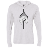 T-Shirts Heather White / X-Small Baymax Triblend Long Sleeve Hoodie Tee