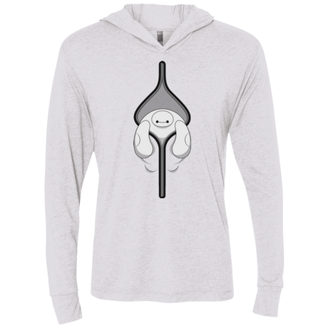 T-Shirts Heather White / X-Small Baymax Triblend Long Sleeve Hoodie Tee