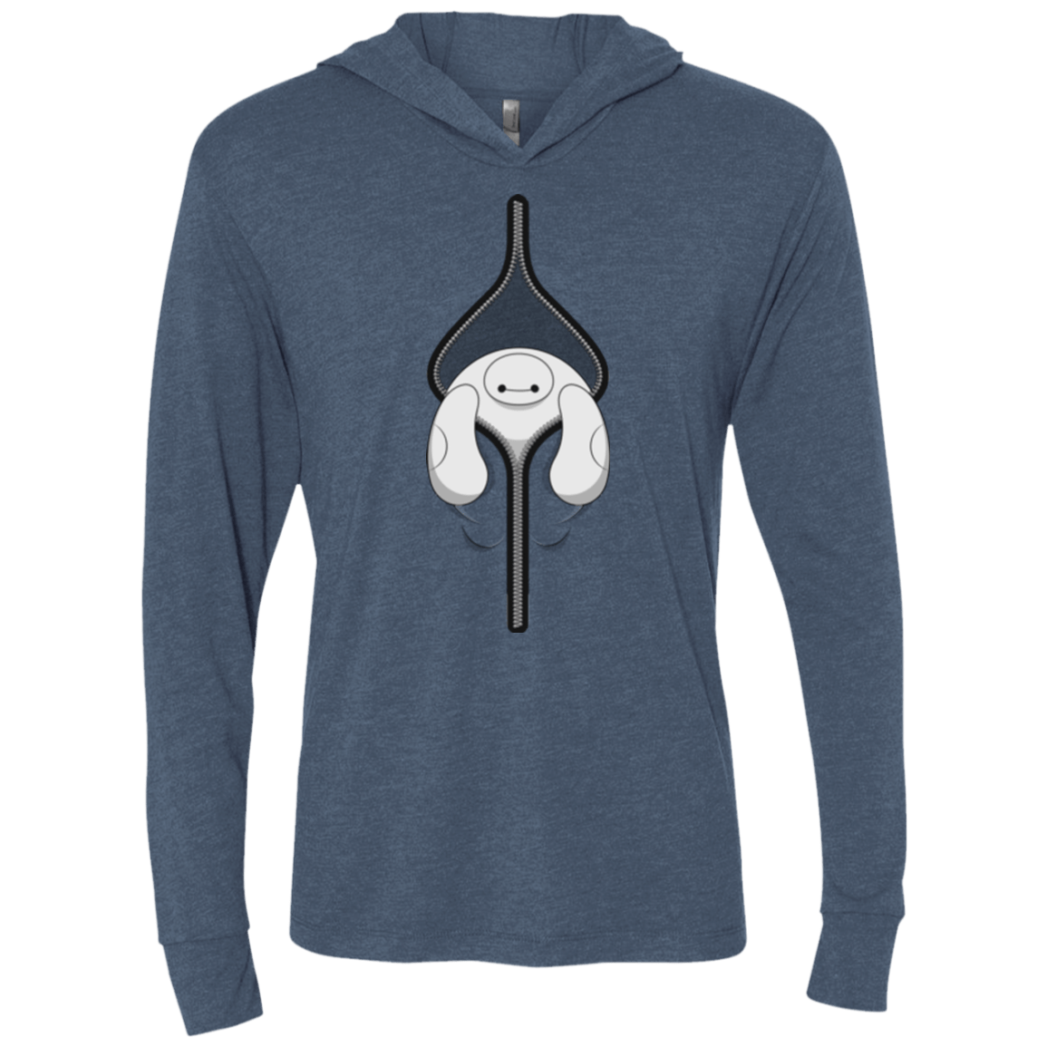 T-Shirts Indigo / X-Small Baymax Triblend Long Sleeve Hoodie Tee