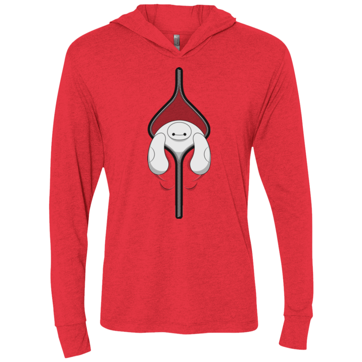 T-Shirts Vintage Red / X-Small Baymax Triblend Long Sleeve Hoodie Tee