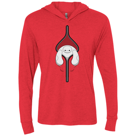 T-Shirts Vintage Red / X-Small Baymax Triblend Long Sleeve Hoodie Tee