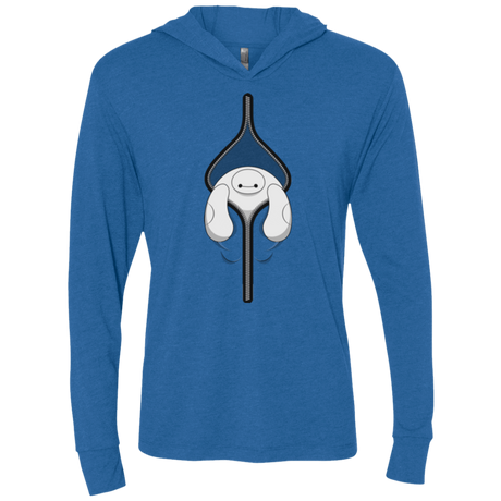 T-Shirts Vintage Royal / X-Small Baymax Triblend Long Sleeve Hoodie Tee