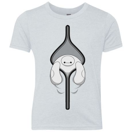 T-Shirts Heather White / YXS Baymax Youth Triblend T-Shirt