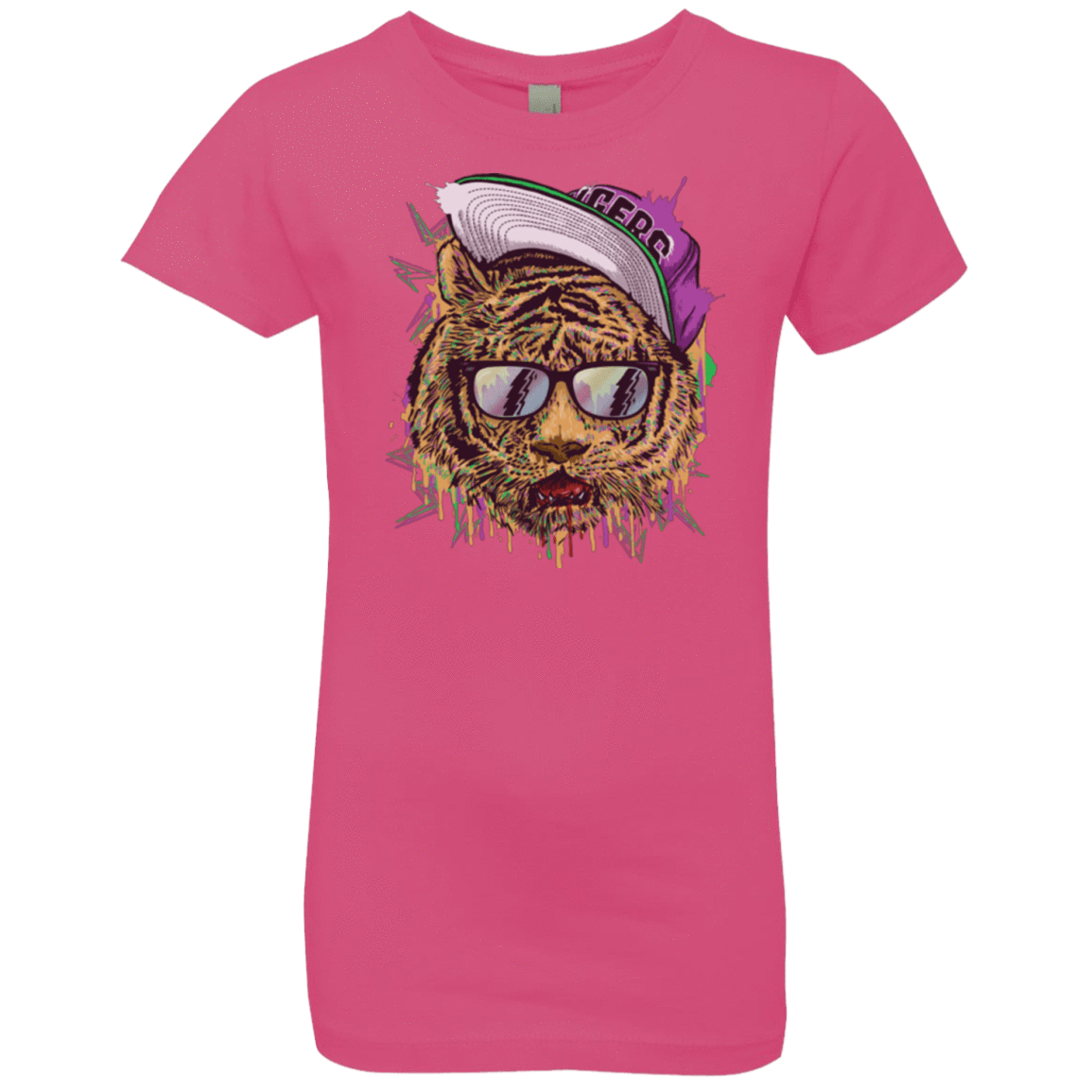 T-Shirts Hot Pink / YXS Bayside Tigers Girls Premium T-Shirt