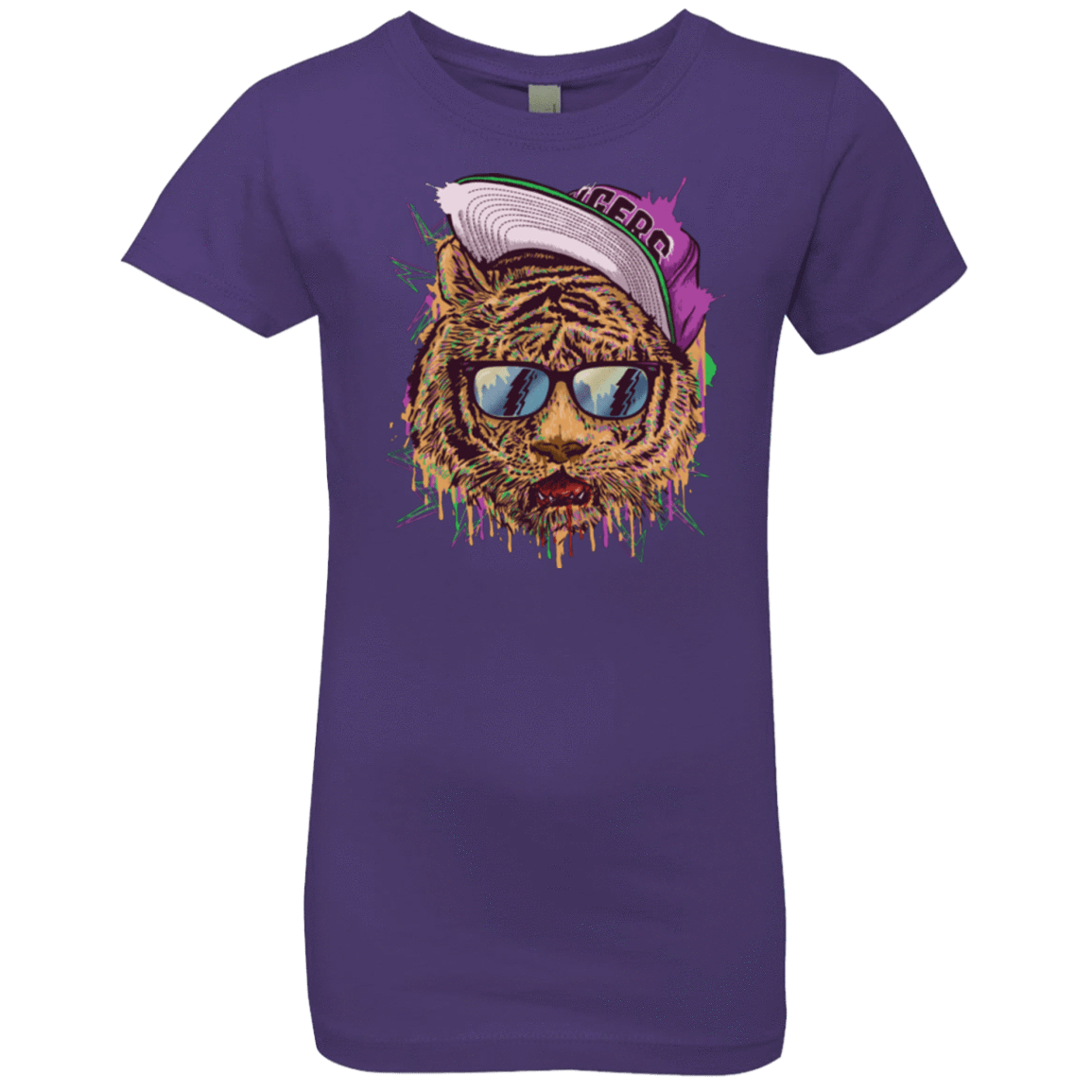 T-Shirts Purple Rush / YXS Bayside Tigers Girls Premium T-Shirt