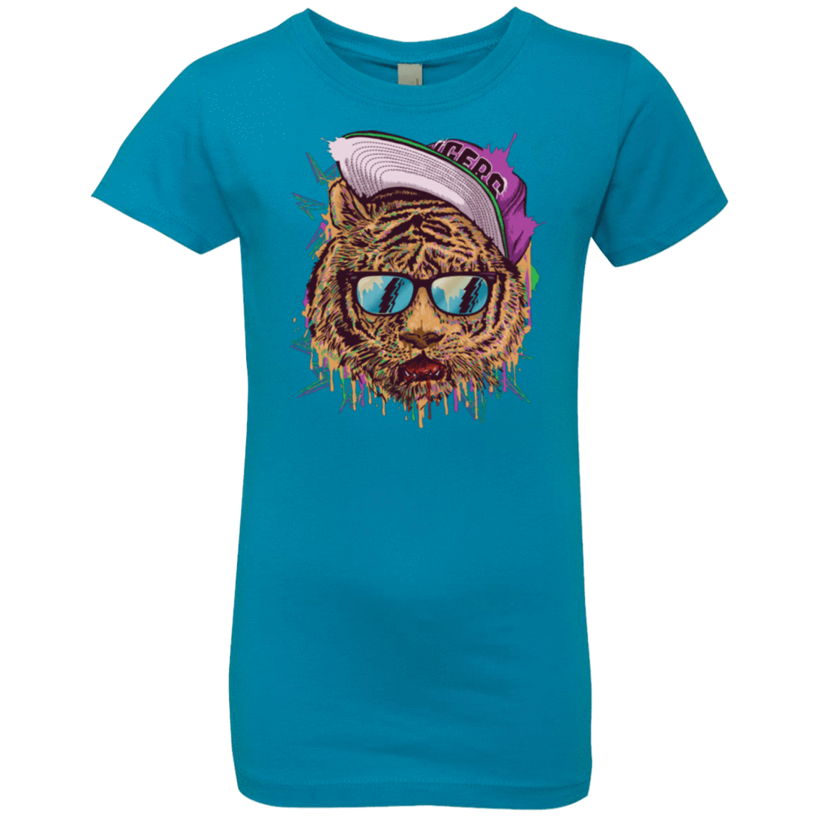 T-Shirts Turquoise / YXS Bayside Tigers Girls Premium T-Shirt