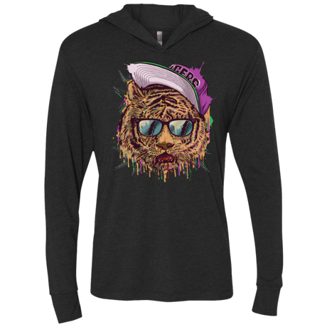 T-Shirts Vintage Black / X-Small Bayside Tigers Triblend Long Sleeve Hoodie Tee