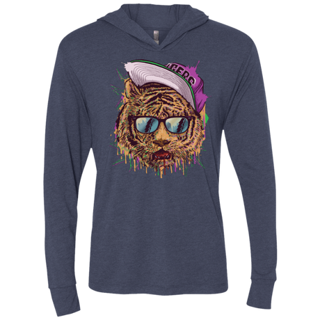 T-Shirts Vintage Navy / X-Small Bayside Tigers Triblend Long Sleeve Hoodie Tee