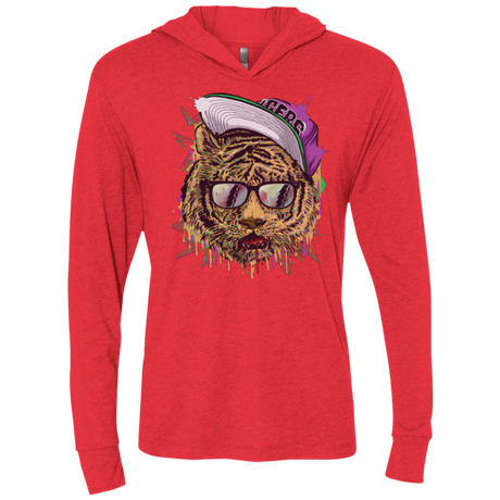 T-Shirts Vintage Red / X-Small Bayside Tigers Triblend Long Sleeve Hoodie Tee