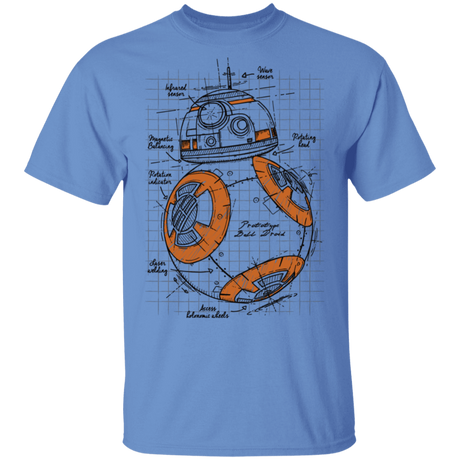 T-Shirts Carolina Blue / S BB-8 Plan G500 Gildan 5.3 oz. T-Shirt