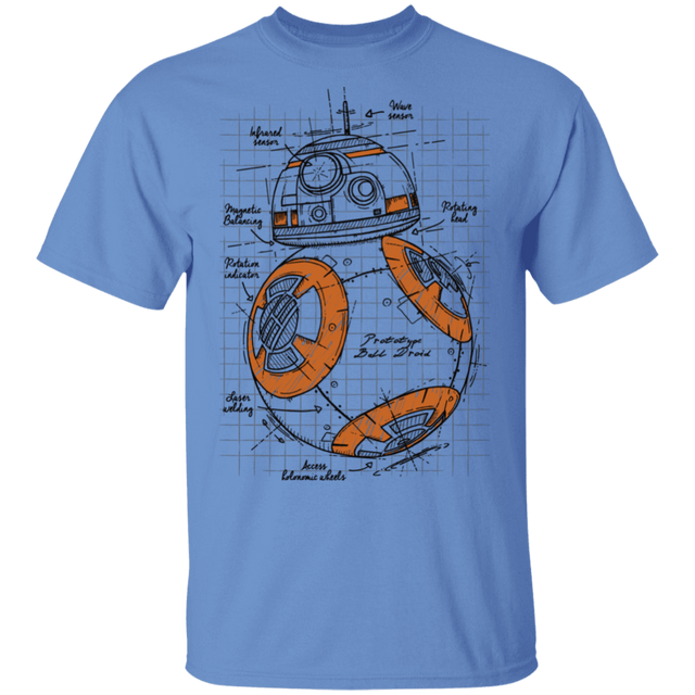 T-Shirts Carolina Blue / S BB-8 Plan G500 Gildan 5.3 oz. T-Shirt