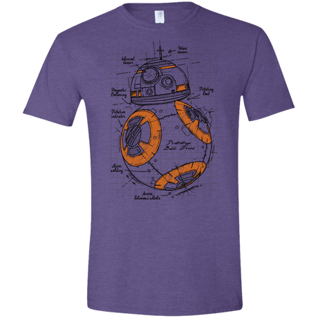 T-Shirts Heather Purple / S BB-8 Plan Men's Semi-Fitted Softstyle