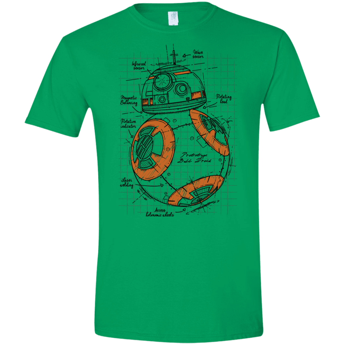 T-Shirts Irish Green / S BB-8 Plan Men's Semi-Fitted Softstyle