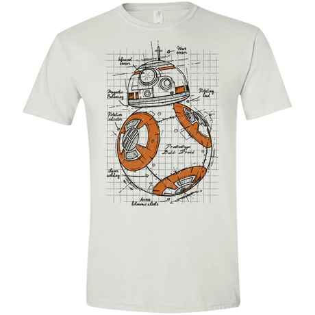 T-Shirts White / X-Small BB-8 Plan Men's Semi-Fitted Softstyle