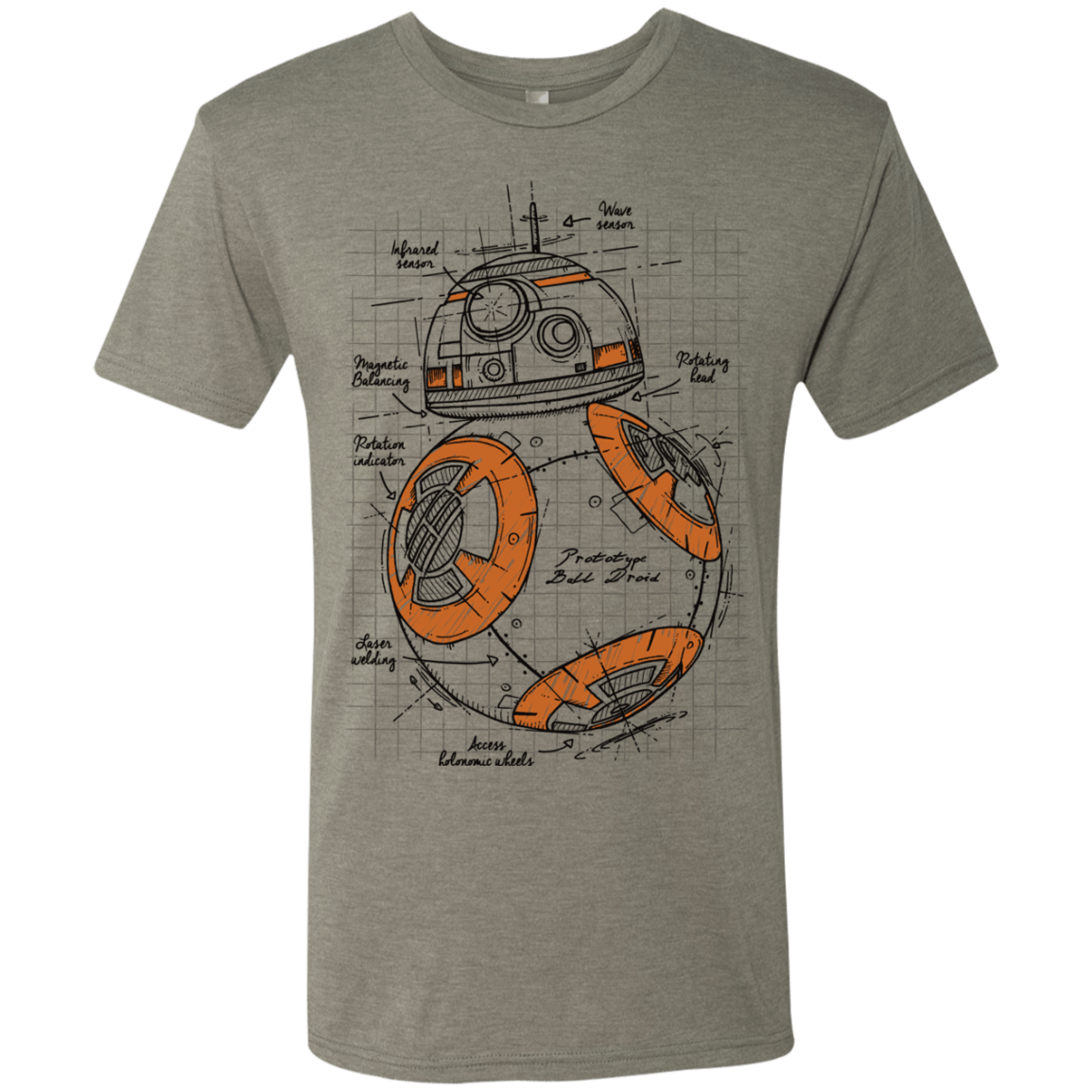 T-Shirts Venetian Grey / S BB-8 Plan Men's Triblend T-Shirt