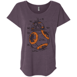T-Shirts Vintage Purple / X-Small BB-8 Plan Triblend Dolman Sleeve