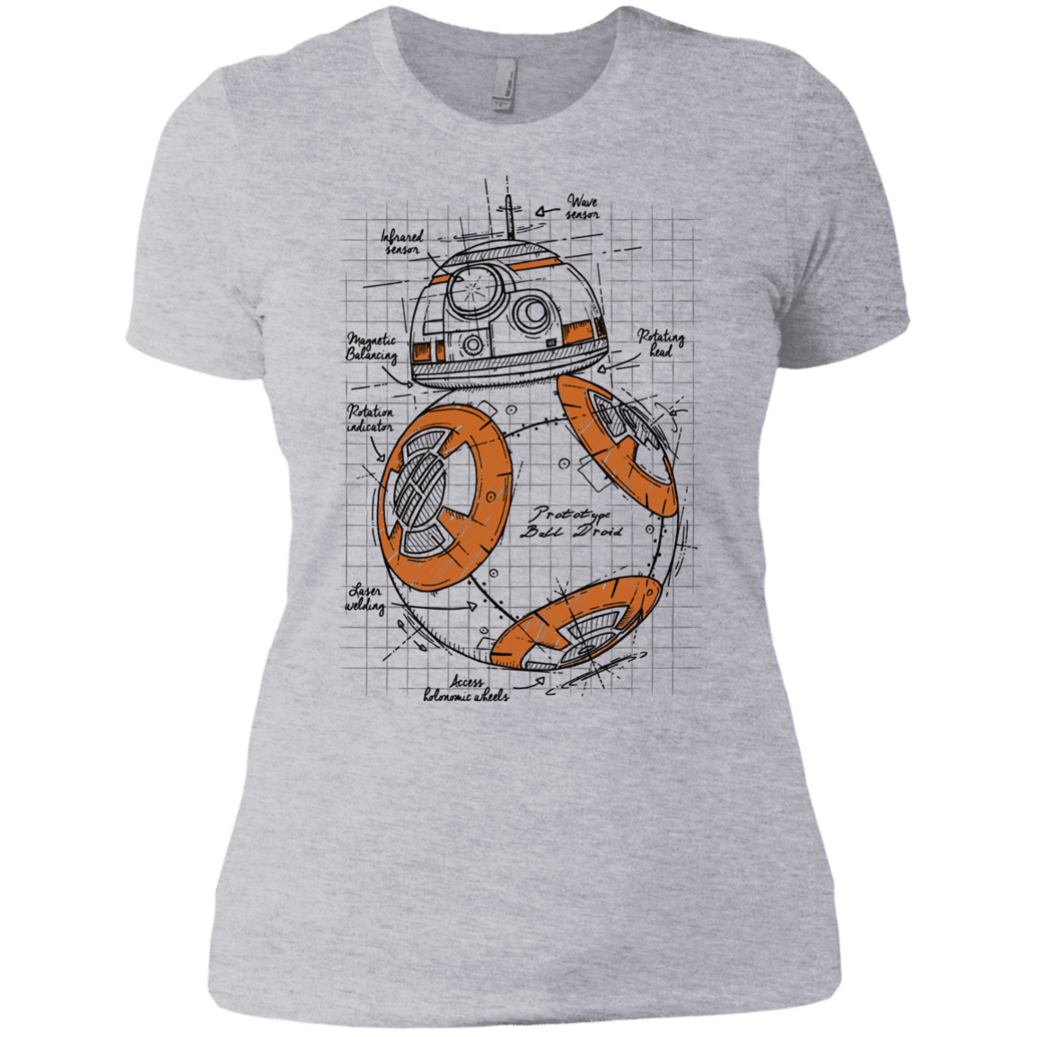 T-Shirts Heather Grey / X-Small BB-8 Plan Women's Premium T-Shirt